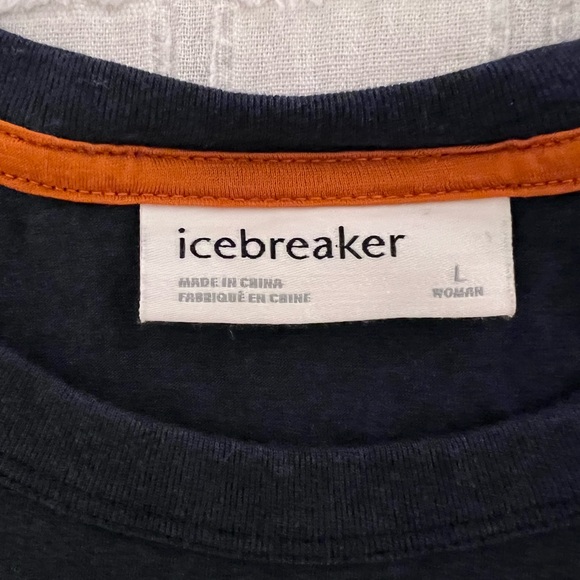 Icebreaker Women’s Central Short Sleeve Sunset Graphic T-Shirt Wool Blend Large - Picture 5 of 8